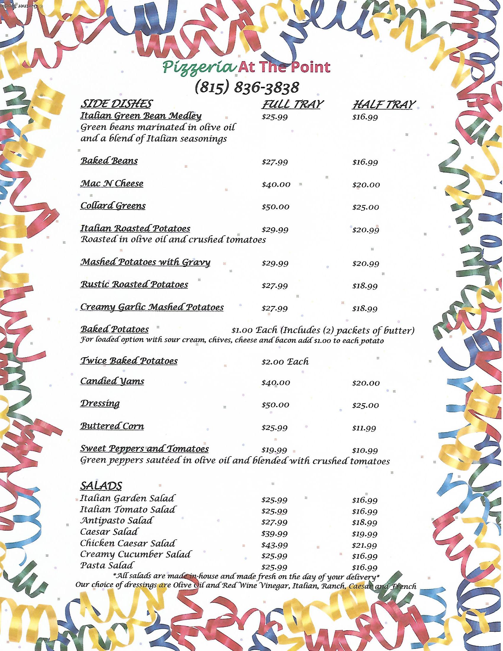 Eight On The Point Menu.pdf Catering 3